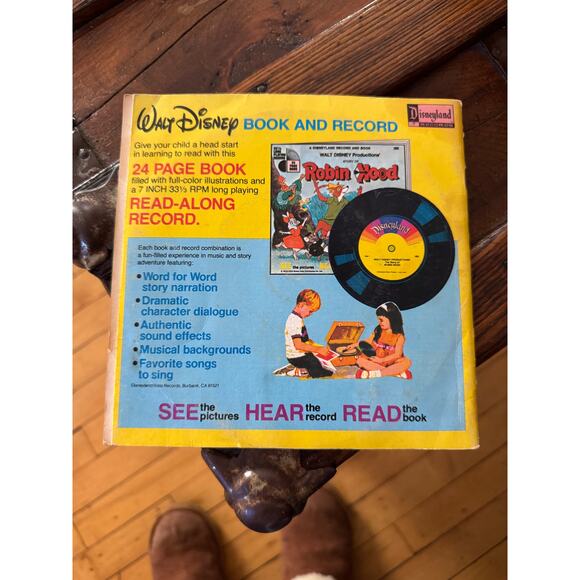 Vintage Walt Disney Read Along Book & Record, Brer Rabbit & Tar Baby 33RPM, 1977 - Picture 2 of 3